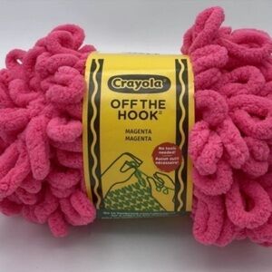 Lion Brand Crayola Off The Hook Magenta Loop Yarn Jumbo Pink Yarn lot of 12
